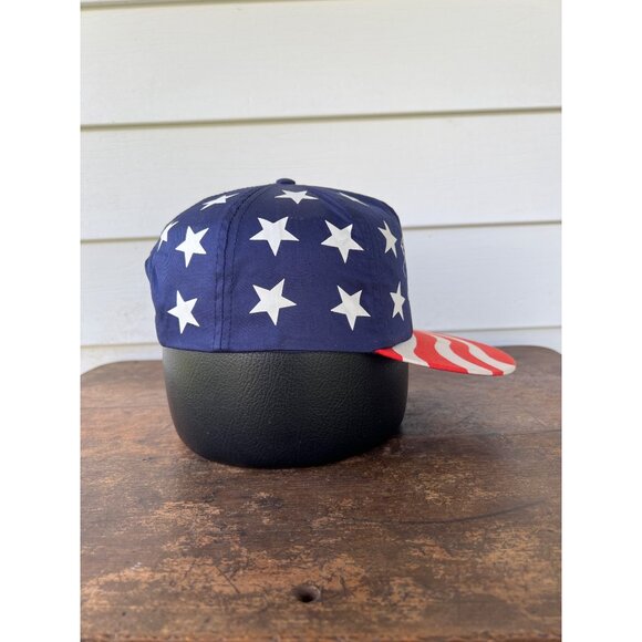 Vintage Freedom Machines Patriotic Snapback Hat With American Flag Brim & Star P - Picture 4 of 6
